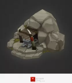Low Poly RTS Orc Mine