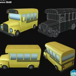 Low Poly School Bus