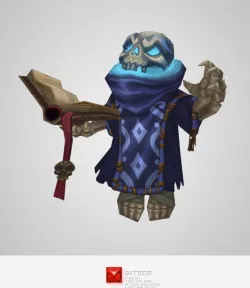 Low Poly Skeleton Mage