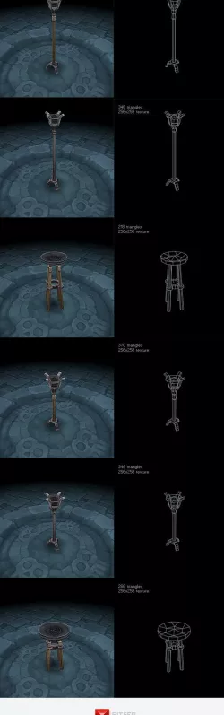 Low Poly Torch Set