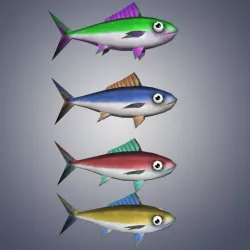 Low Poly Tuna Fish