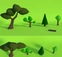LowPoly Trees .Pack1