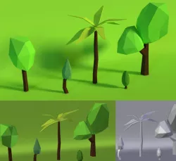 LowPoly Trees .Pack3