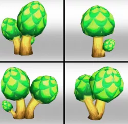 Lowpoly Trees Toon pack 2