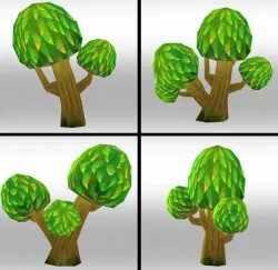 Lowpoly Trees Toon pack 3
