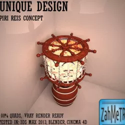Marine Lampshade Piri Reis Concept