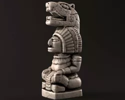 Mayan Warrior Statue
