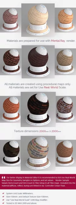 Mental Ray Procedural Bricks