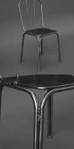 Metal chair with welds Nordal