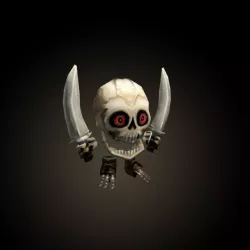 mini Skeleton Low Poly Animated