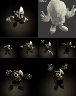 mini Zombie Low Poly Animated