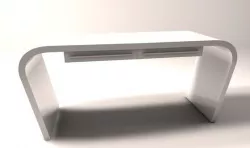 Minimalist office computer desk
