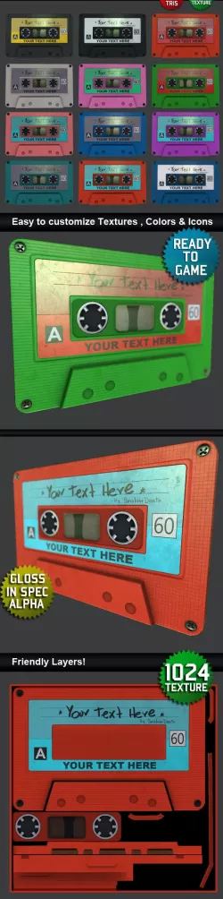 Mixtape Low Poly Model
