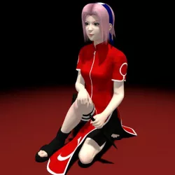 Naruto - Sakura Haruno 3D Model 01