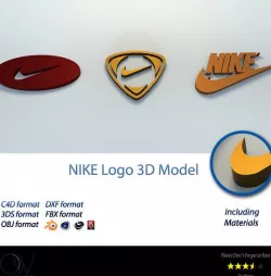 Nike Logo 3D Model