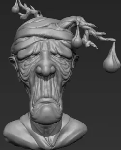 Old Man Bust