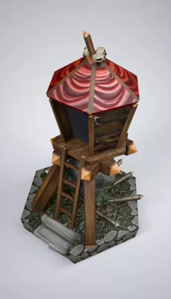 orc tower LOW POLY, mobile, game ready