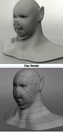 Pig Face Human Head