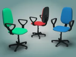 Polygonal model of office chair