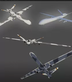 Predator UAV Lowpoly
