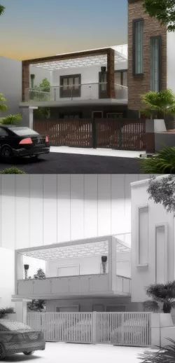Realistic Exterior 3D 8080 110