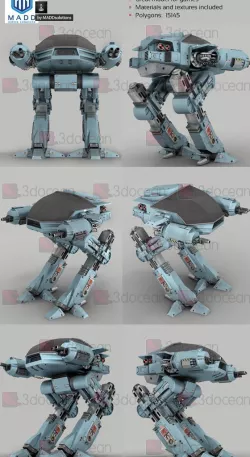 Robot ED-209 - 15145 polys