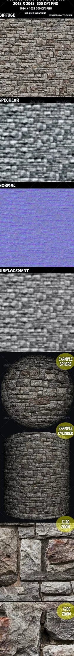 Stone Wall 3D Texture