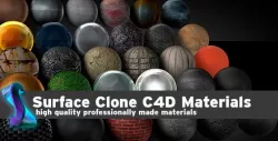 Surface Clone C4D materials