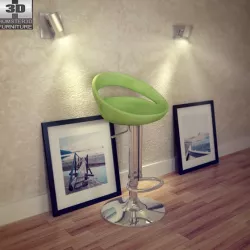 Tickle Barstool - Zuo Modern - 3D Model.