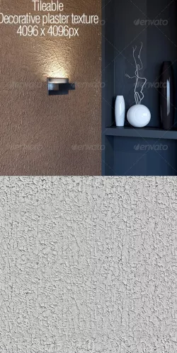 Tileable decorative plaster texture