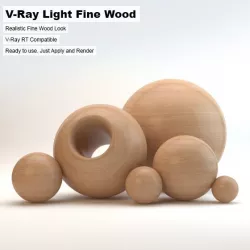 V-Ray Light Fine Wood Material