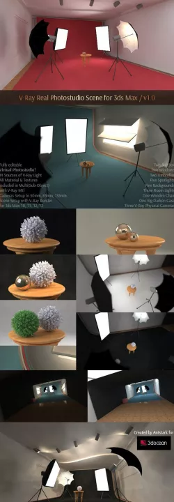 V-Ray Real Photostudio Scene for 3ds Max