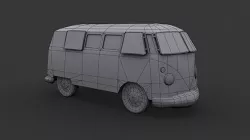 VW Kombi Low Poly