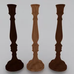 Wood Candlestick