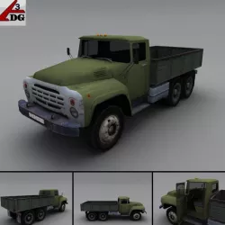 ZIL LowPoly - body chassis airborne