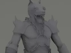 Zombie Cyborg Werewolf with a Chainsaw Gun Arm