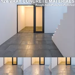 12 Vray Concrete Materials