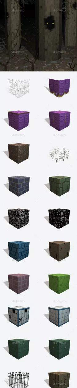 20 Horror Pixel Texture Pack