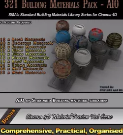 321 Comprehensive Building Materials Pack for C4D