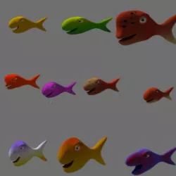 3d fish
