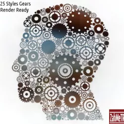 3D Gears Human Head Shaped