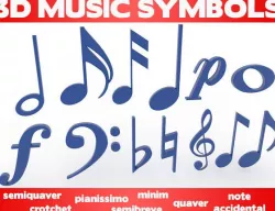 3D Music Symbols