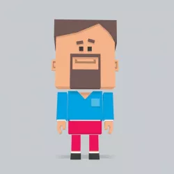 3D Square character