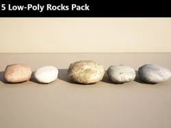 5 Low Poly Rocks Pack