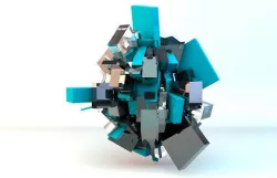 abstract cubes lighting setup