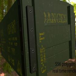 AMMO BOX GERMAN WW2 GREEN 3D model