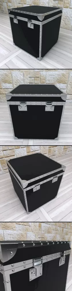 Andrew Martin: Black Gloss Leather Side Chest