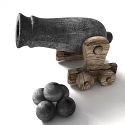 Animated Cannon Cartoon Style