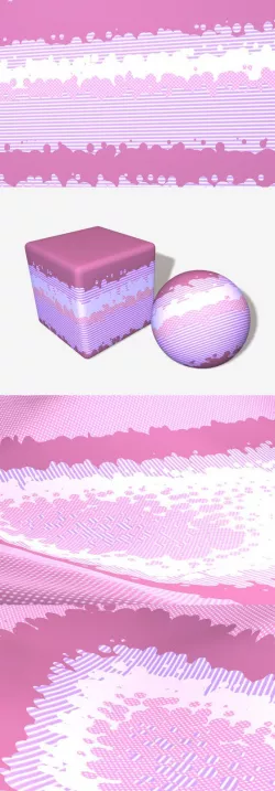 Animated Pink Pop Art Material