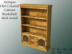 Antique Old Colonial Cabinet Bookshelf